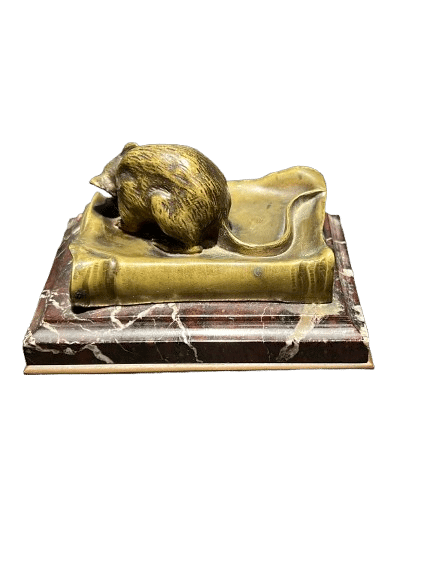 presse papier bronze marbre