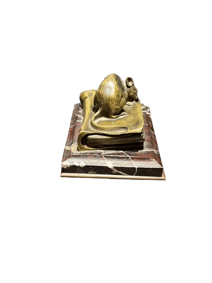 presse papier bronze marbre