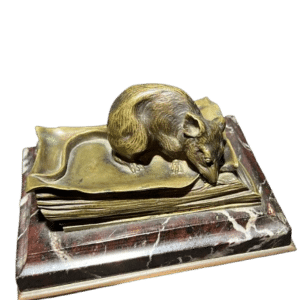presse papier bronze marbre