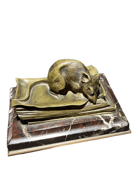 presse papier bronze marbre