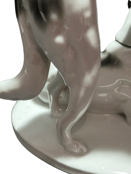 sculpture chiens céramique
