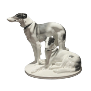sculpture chiens céramique