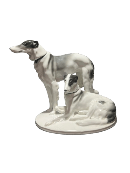 sculpture chiens céramique