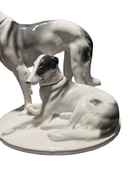 sculpture chiens céramique