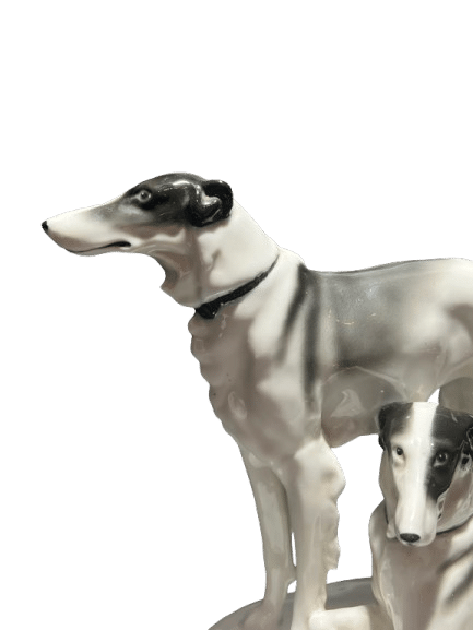 sculpture chiens céramique
